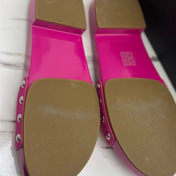 Women's Hot Pink Studded Slide Sandals Coach 6B - Picture 5 of 6